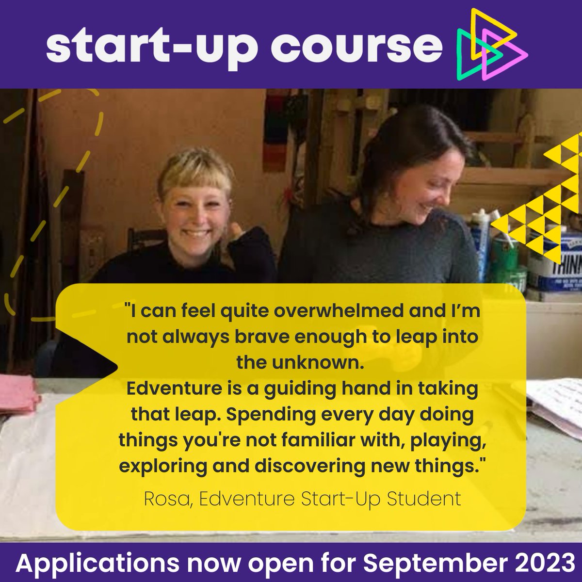 𝗢𝘂𝗿 𝗻𝗲𝘅𝘁 𝗦𝘁𝗮𝗿𝘁-𝗨𝗽 𝗰𝗼𝘂𝗿𝘀𝗲 𝗯𝗲𝗴𝗶𝗻𝘀 𝘁𝗵𝗶𝘀 𝗦𝗲𝗽𝘁𝗲𝗺𝗯𝗲𝗿! 

🔍 Find out more about our Start-Up course here: buff.ly/3hfMDgg 
📝 Apply here: buff.ly/440hIIA