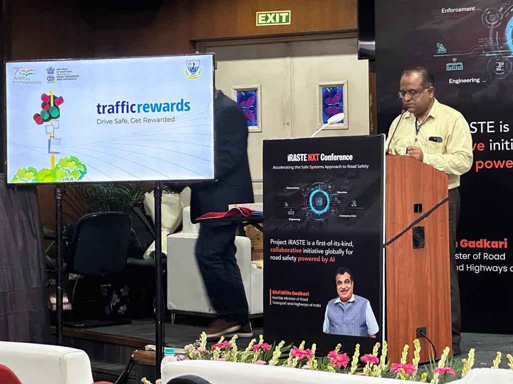 TrafficRewards's tweet photo. @trafficrewards CEO, Mr.Sameer Gautam attended, the iRaste NXT conference as a guest speaker. The event was graced by the presence of Honorable Minister @nitin_gadkari ji, along with other delegates who are revolutionizing the road safety scenario in #India  
#conference #morth https://t.co/rqiiyuhNKR