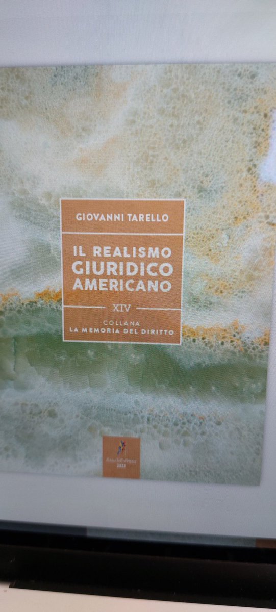 Pubblicata da RomaTre-Press la ristampa di: Giovanni Tarello, Il realismo giuridico americano, Milano, Giuffrè, 1962
@Giur_Roma_Tre 
@RomaTrePress