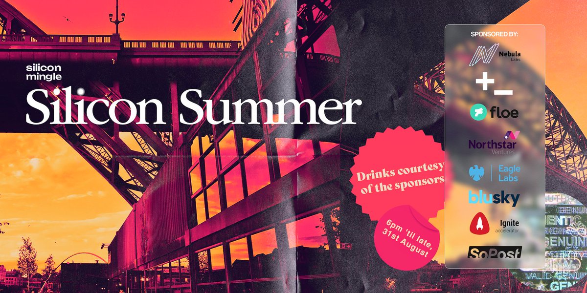 Are you a tech start up in the North East?

This is definitely one for your diary! 📆

<a href="/siliconmingle/">Silicon Mingle</a>'s Silicon Summer will celebrate the tech startup community over drinks and networking at By The River Brew. 🍻

Find out more &amp; register here 👉 bit.ly/3rIstko