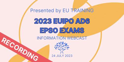 EUTraining's tweet image. You can now view the full recording of EU Training's #EUIPO AD6 Info Webcast for FREE: bit.ly/EUIPO-2023-Web…

#EPSO #EUcareers #EUjobs