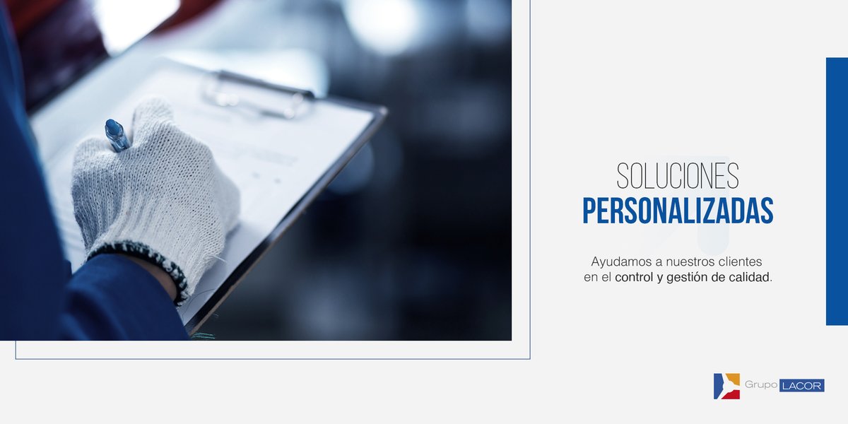 GrupoLACOR's tweet image. Ayudamos a nuestros clientes a #controlar y #gestionar la calidad de sus productos y procesos mediante diferentes servicios:
Asistencia en control y gestión de #calidad, verificación, reparación y recuperación de piezas y conjuntos, ensamblaje...
grupolacor.com/lacor-automoci…