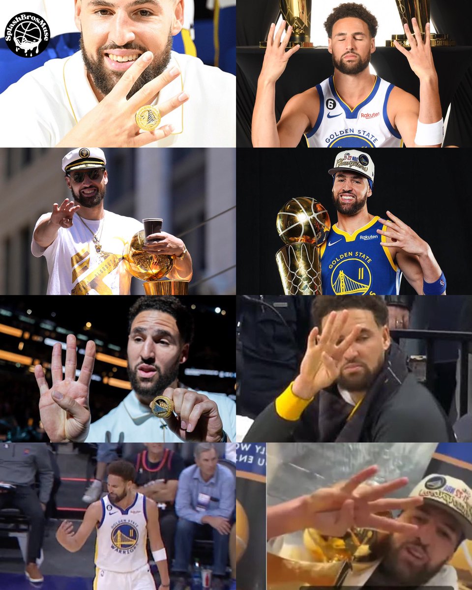 Curry_Muse's tweet photo. Klay Thompson flexing his 4 rings 💍💍💍💍 https://t.co/RpCPbDTkgg