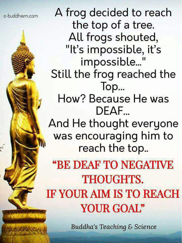 KaycommRealty's tweet photo. Be deaf to negativity, if your aim is to reach your goal. https://t.co/xd8hOLsglv
