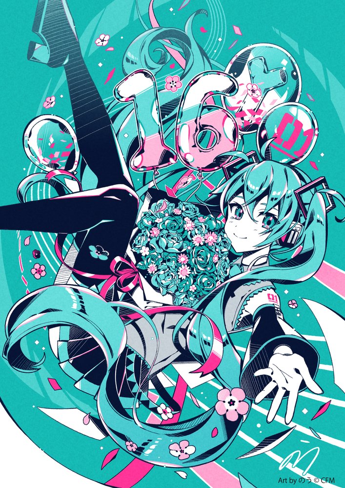 cfm_miku_en's tweet photo. 『Hatsune Miku Happy 16th Birthday -Dear Creators-』 
28 more days until her 16th birthday on August 31st, 2023!   Today's birthday illustration is by "nou" .✨ 
#miku16th #初音ミク #HatsuneMiku https://t.co/8PLAtdt1FY