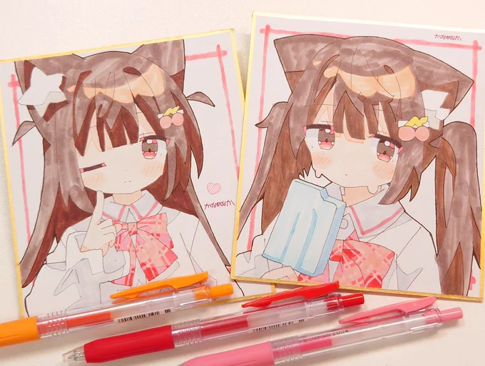 コミケに持っていく色紙です! 新作はこちらになります ¥4.000- #C102