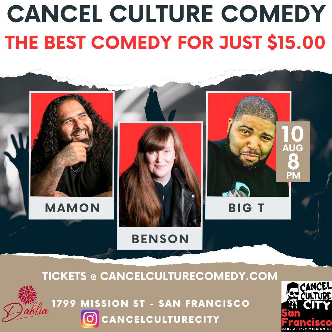We got a great show for you next week featuring three more killers !!!! El Gordon Mason, <a href="/benson_iris/">iris benson</a> and Big T Tickets at CancelCultureComedy.com $15 each or $25 for 2 !!! Get an extra discount with code EARLYBIRD till Sunday night !!! #standupcomedy #sanfranciscocomedy