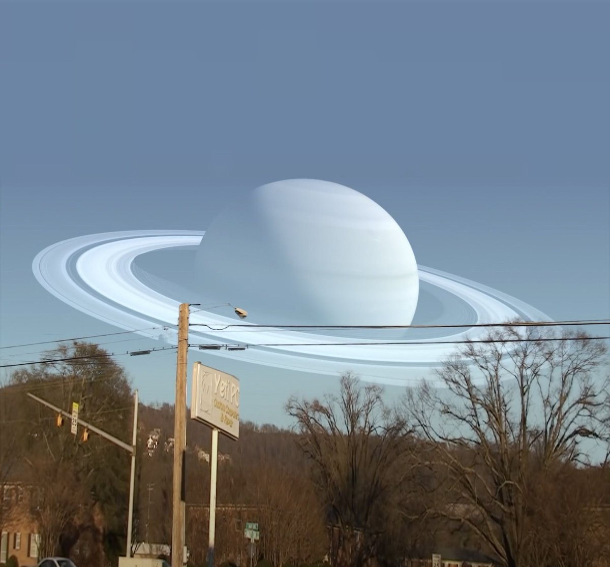amazing_physics's tweet photo. If Saturn were as close to the Earth as the Moon is, this is how it would look https://t.co/Zuc5dhPzIs