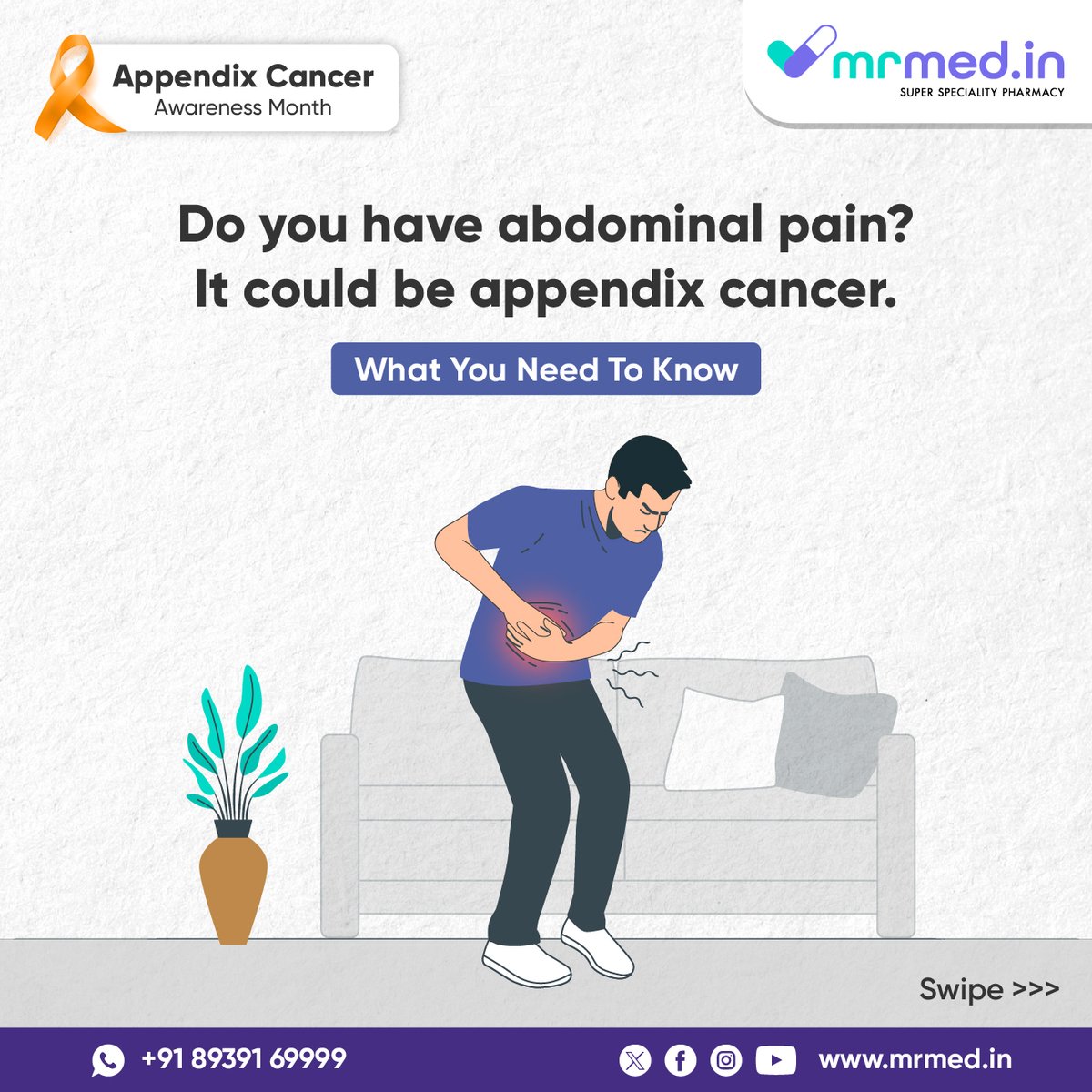 mrmedhq's tweet image. #Appendixcancer starts with abnormal cell division in the narrow tube-like sac (appendix) connecting the colon to the large intestine. 
#appendixcancerawarenessmonth #appendixcancerawareness #MrMed #Patientassistanceprograms #onlinepharmacy
