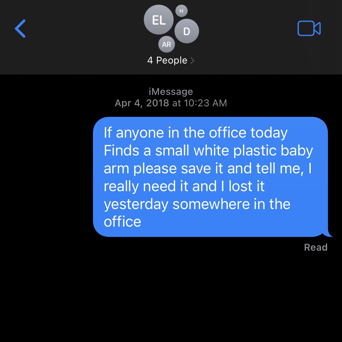 This work group text I just found from 2018…