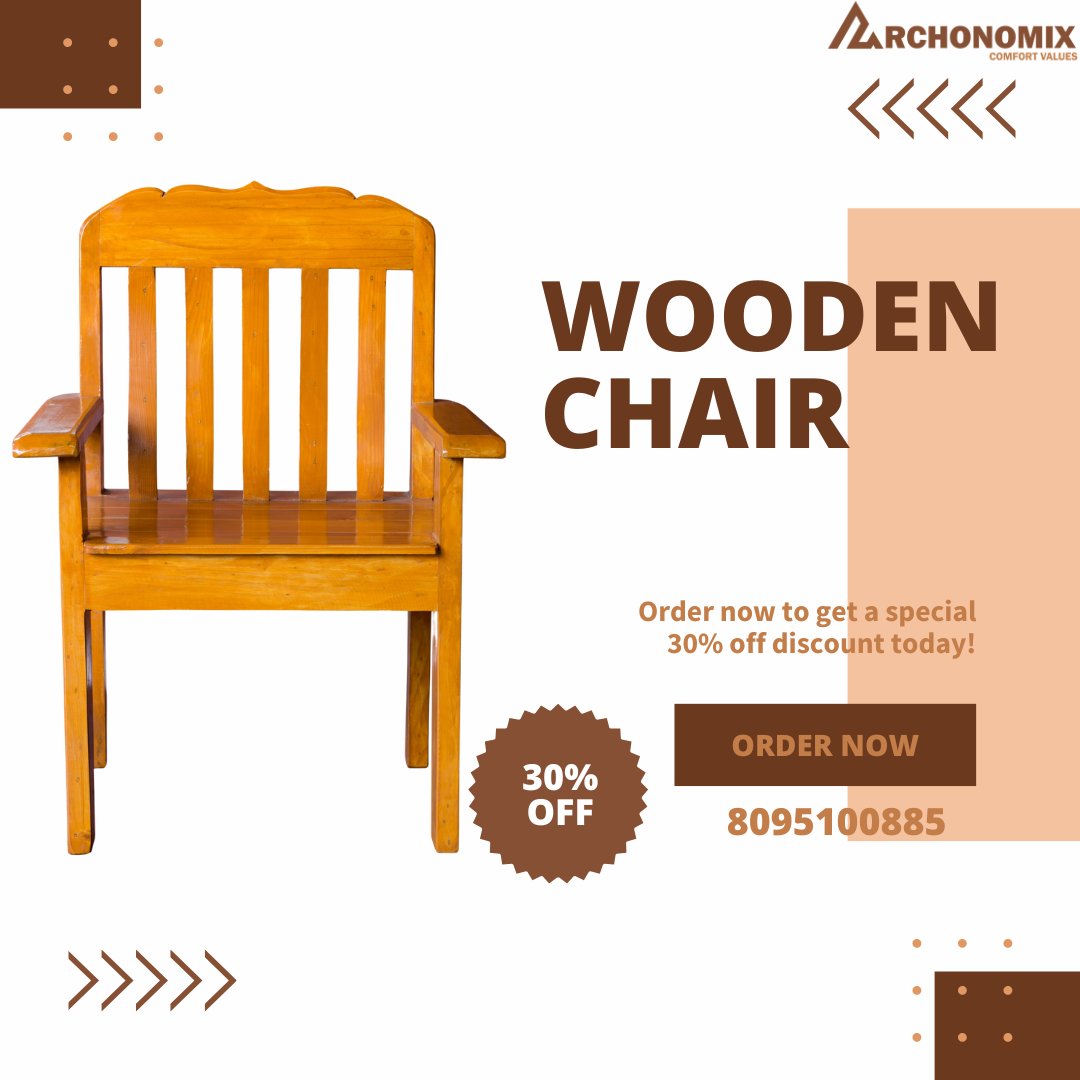 Sit in Style and Save Big! Enjoy 30% Off on Our Elegant Wooden Chair - Limited Time Offer.

#woodenchair #woodenfurniture #woodfurniture #chair #furniture #woodchair #homefurnishings #home #furnishings #homedecor #decor #archonomix #bangalore