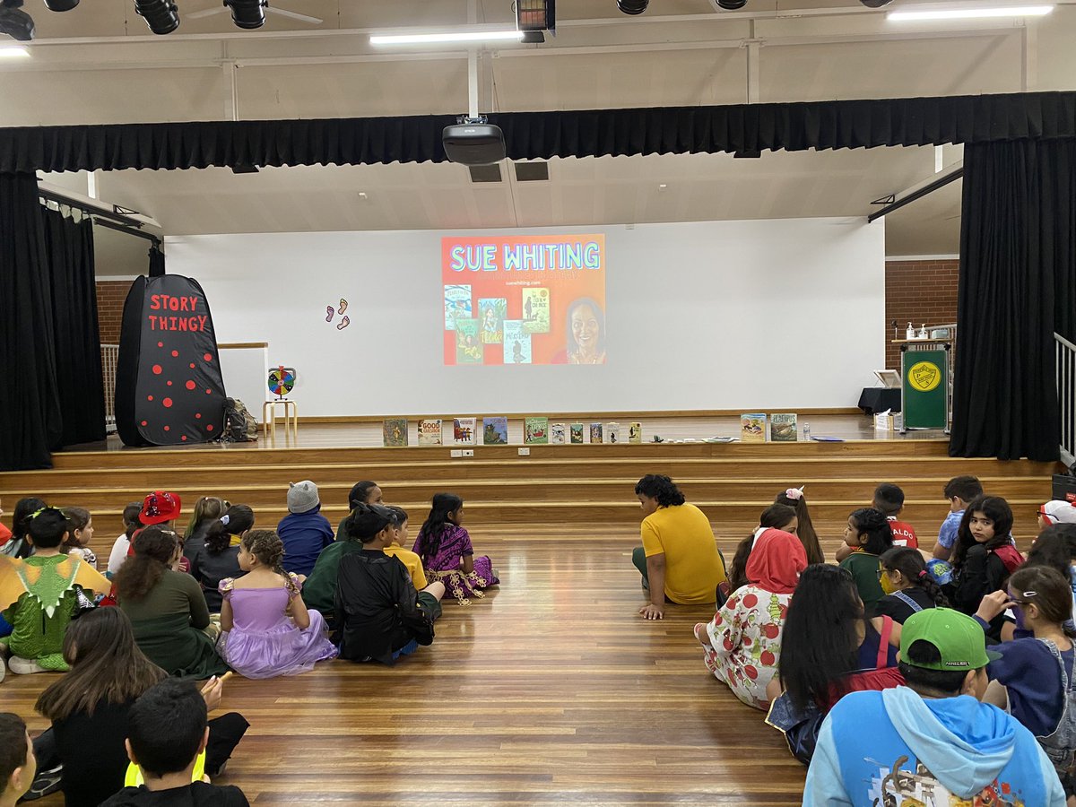 #Edweek day 3 <a href="/FairWestPS/">Fairfield West PS</a> was another success! We had a fun filled day with all things literacy! We had an engaging author talk with Sue Whiting, book parade and our yearly Lace Up to Literacy event! Thank <a href="/Genelle029/">Genelle Petruszenko</a> for making this all possible for our students!