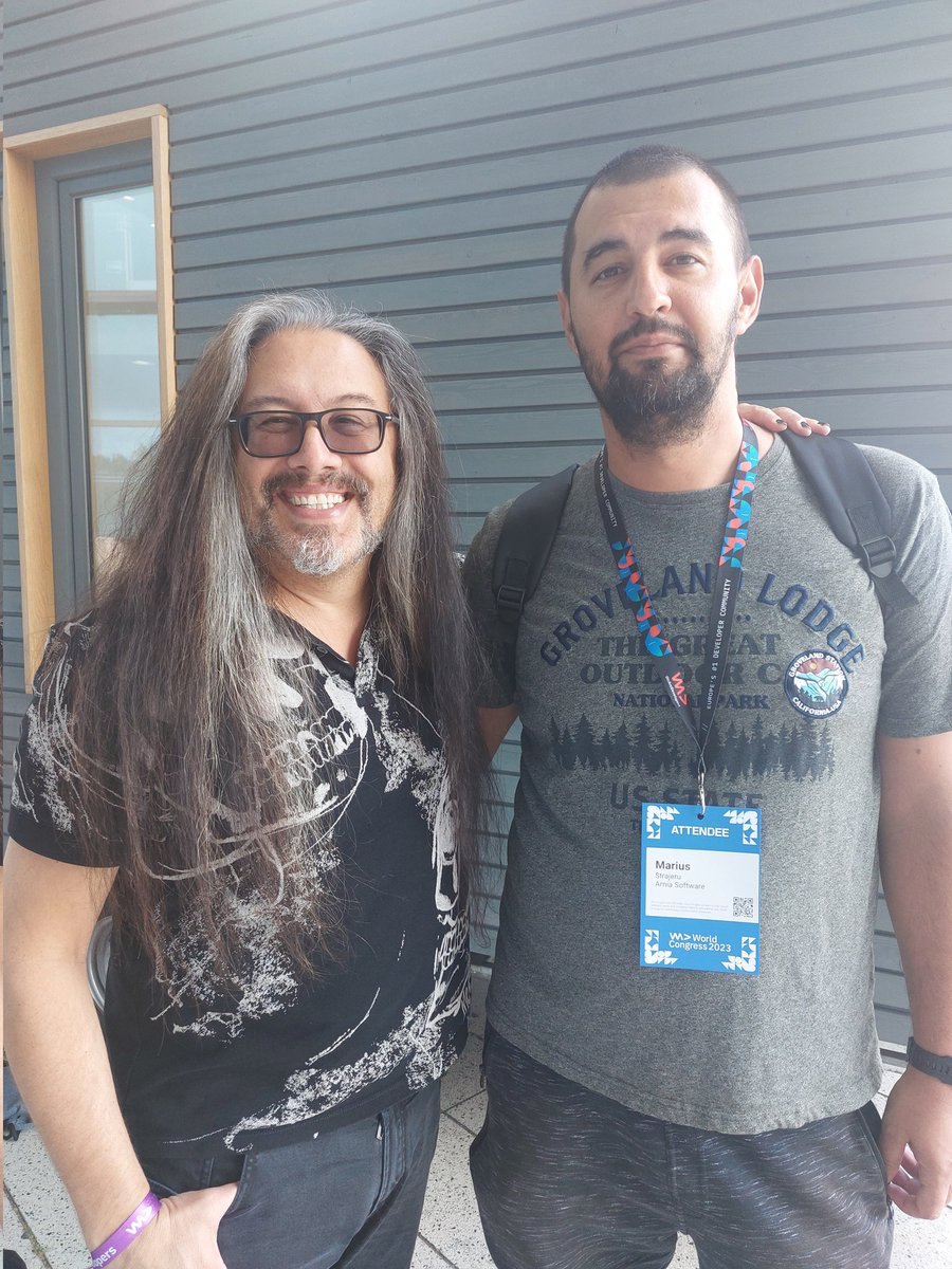 My highlight from #WeAreDevelopers 2023. I got to meet and  chat with The Legend John Romero