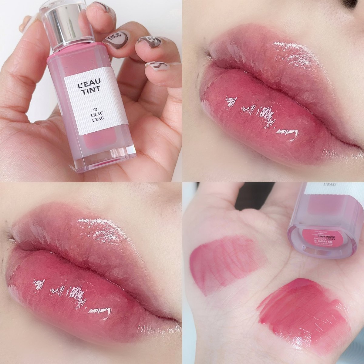 WiJupiter's tweet photo. ￼Bbia L'eau Tint ติดทนจนร้องไห้😂  สี03น่ารักมากก ชมพูตุ่นติดม่วงนิดๆ🥺✨ https://t.co/hJOY9kRkCh