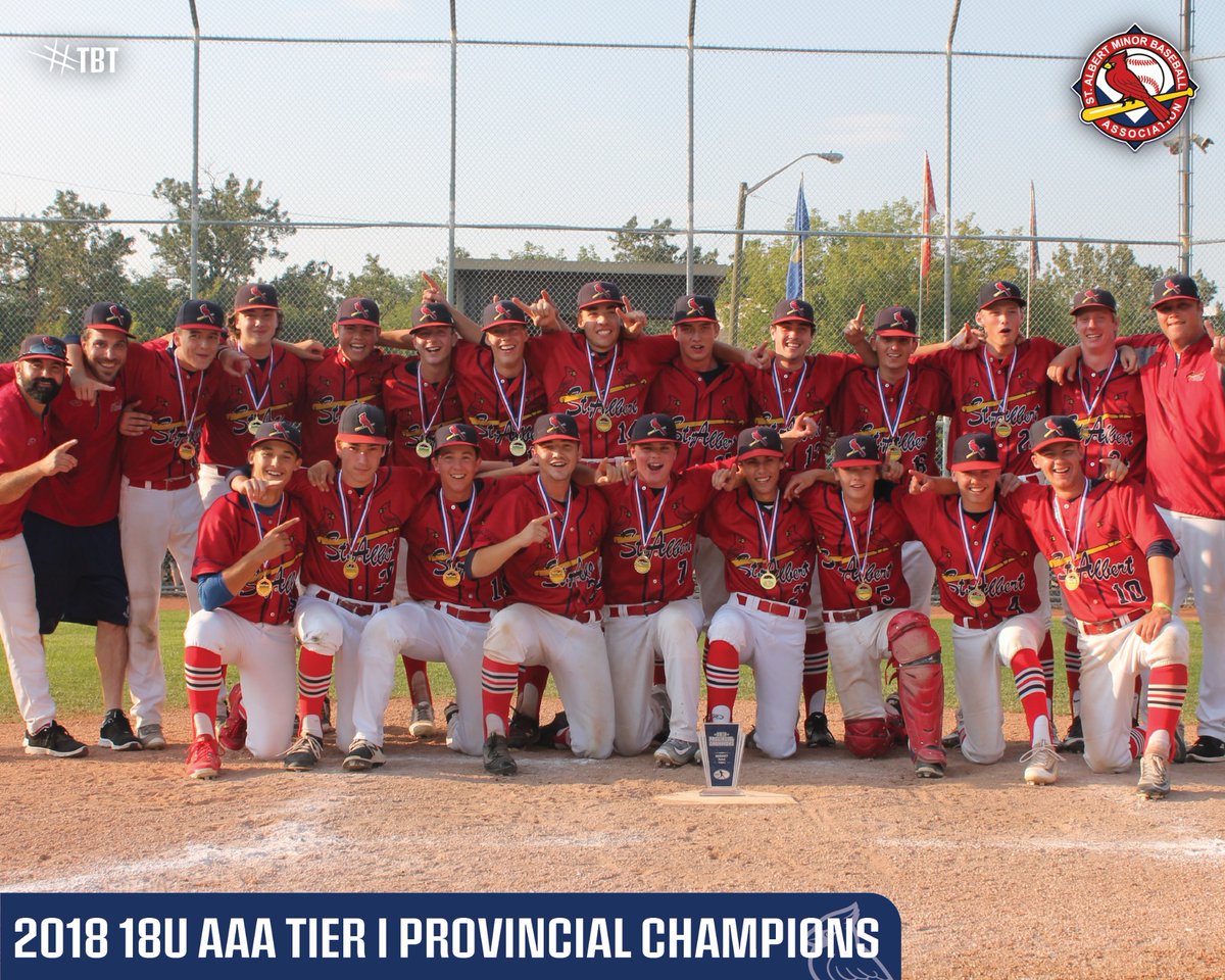 StAlbertBSB's tweet photo. #TBT to our 18U AAA Cardinals for winning the NorWest League (@BAEliteLeague) Provincial Championship in 2018!
#SAMBAFamily https://t.co/he0nJvP5Re