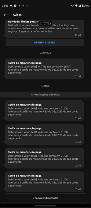 𝒞𝒶𝓉𝓎 ℬ𝓁𝒶𝒸𝓀ℛℴ𝓈ℯ - 1 pic. Que tarifa é essa? Só criei conta pra receber um jogo de graça que vocês iam dar.. Depois de anos só usei pra receber um pagamento.. E vocês tiram mais da metade do que eu consegui?? Devolve os 16 reais, preciso pra comprar remédio!! 😿😡😡😡😡 @C6Bank https://t.co/CNVxlsjjPP