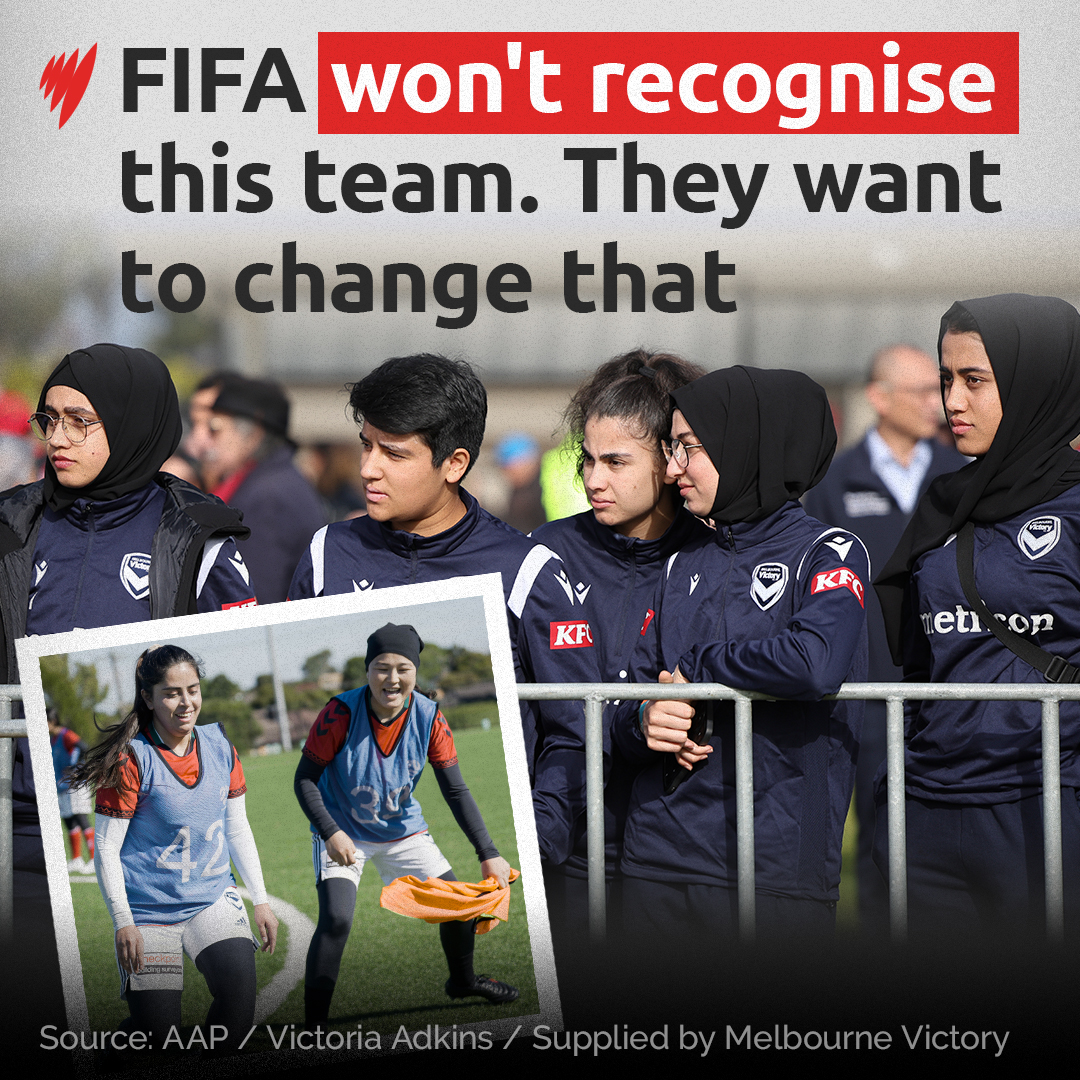 The Afghan women’s football team came to Australia as refugees nearly two years ago. But they’ve had to watch the Women's World Cup from the sidelines. 

Read more about their story: trib.al/vVj6T3Y