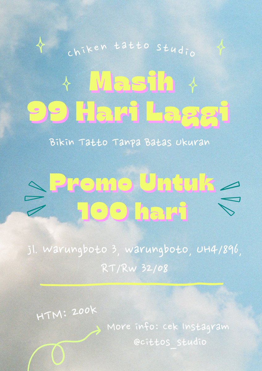 hamamyoo's tweet photo. yookkk pomo masih 99hari laggi, yang suka bikin tatto di jogja merapat aja hihi https://t.co/qQgLe247Dr