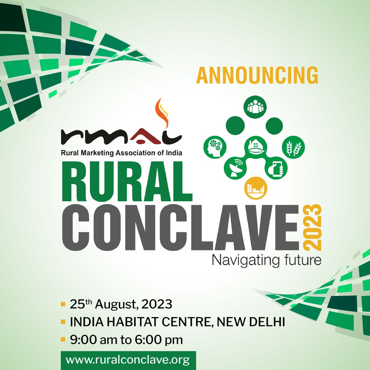 Welcome you all to the 4th edition of RURAL CONCLAVE 2023.
Enrich yourself with the thoughts and insights of great minds of rural marketing. Join us to get inspired!
Register here ruralconclave.org
#ruralconclave2023 #paneldiscussion #ruralinsights #delhievents