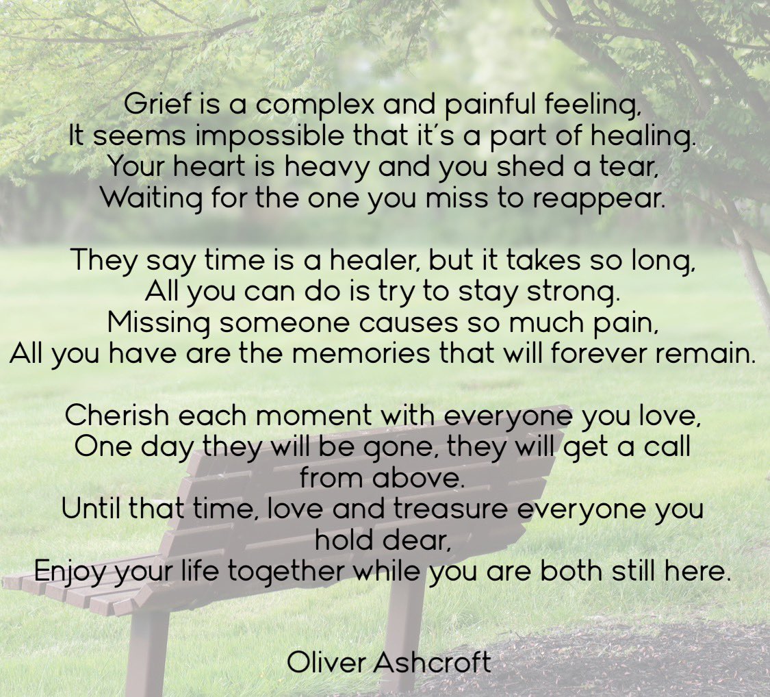 PoetAshcroft's tweet photo. #grief #grieving #sad #sadness #sadnessquote #death #restinpeace #rip #love #friends #family #funeral #missyou #miss #remember #memories #poem #poet #poetry #writing https://t.co/W4BGIxr3JK