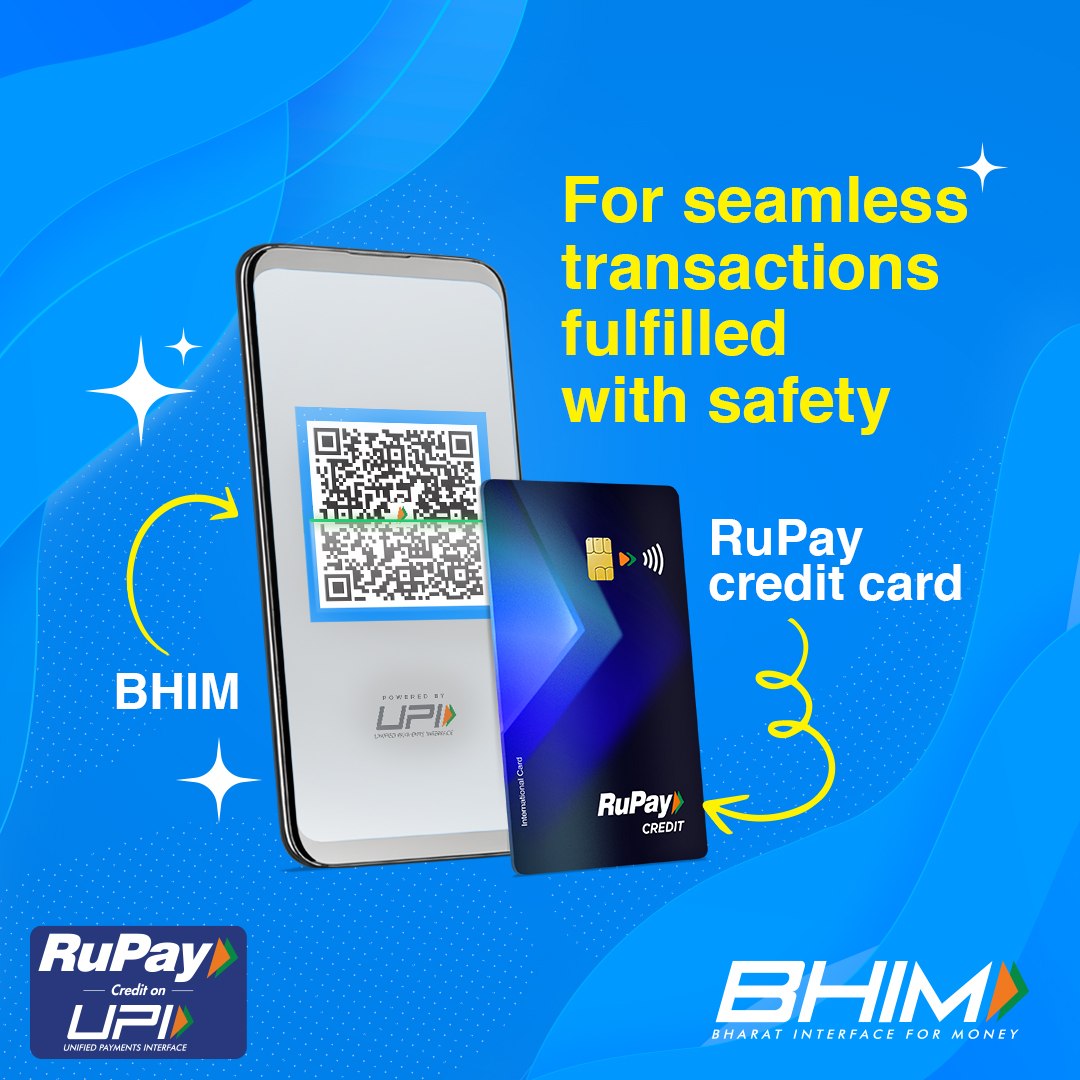 NPCI_BHIM's tweet image. Paying with RuPay credit card on UPI with the BHIM app is your key to safe, secure, and smart transactions. ​
So, link your RuPay credit card on BHIM today!

#LifeSimplifiedWithBHIM #PayWithEase #RupayOnUPI