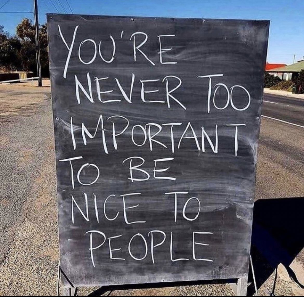 Remember, no matter how high you climb in life, your character is measured by how you treat others. 'You are never too important to be nice to people.' Let's make kindness our default setting. #KindnessMatters #BeNice #Kindness