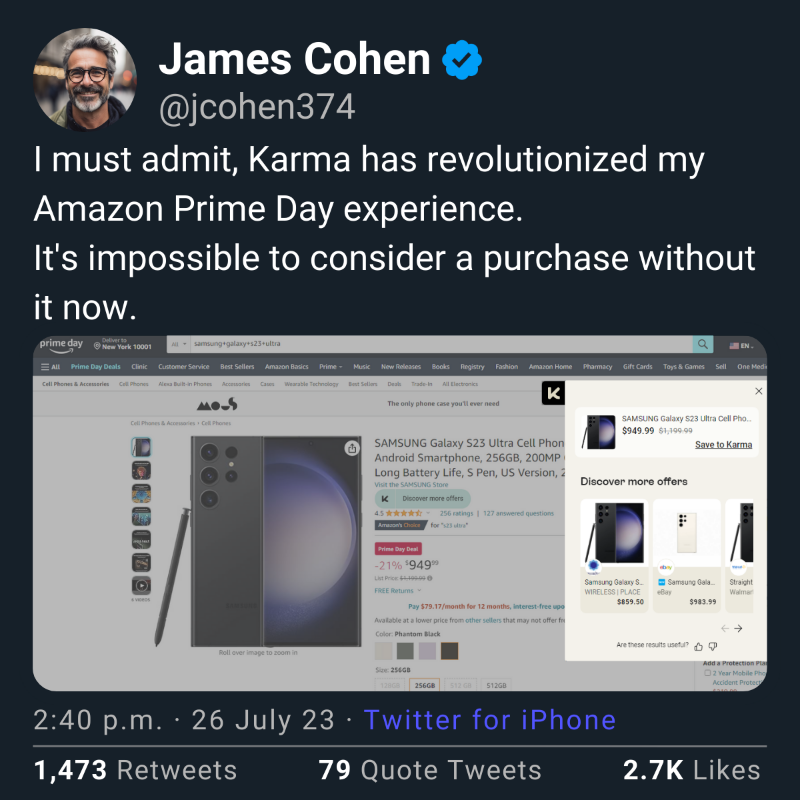karma_shopping's tweet photo. This Amazon shopping hack is like Prime Day on steroids.