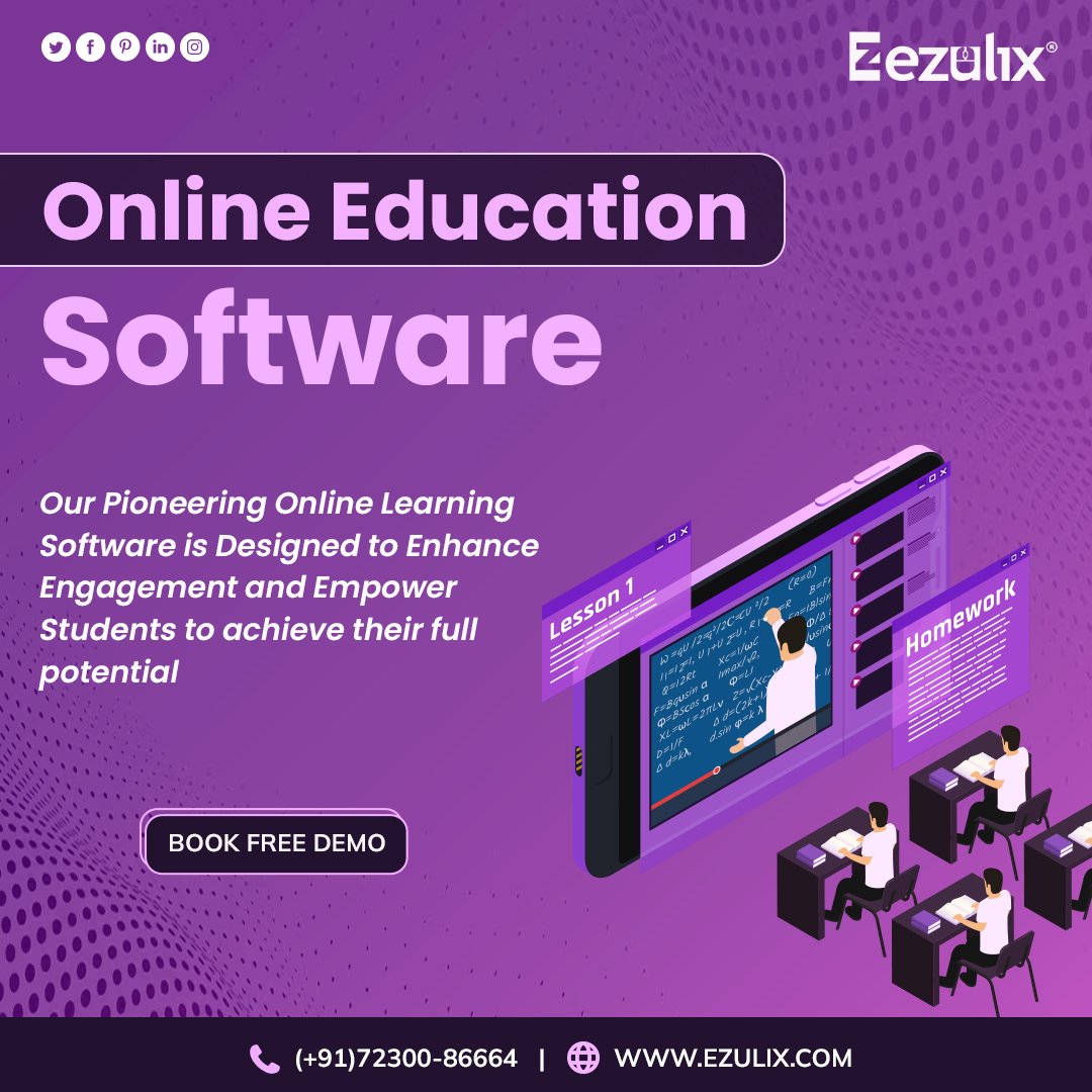 Ezulix_Software's tweet photo. Embrace seamless learning, interactive courses, and personalized progress tracking, all from the comfort of your own space.
Call Now at +91 72300 86664
For More Details:- https://t.co/ZTNzLuu7EO
#OnlineLearning #EducationSoftware #FutureOfLearning #software #softwaresolutions https://t.co/NGkOBzU5Sf