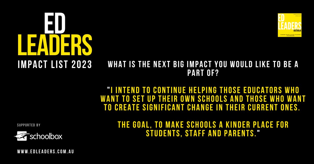 brettmaverick63's tweet photo. I’m honoured and humbled to have been selected by Ed Leaders for the Impact List 2023. Dealing with serious imposter syndrome right now but stoked all the same. https://t.co/I5lZC1QML7