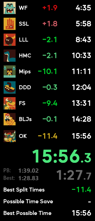 first 15! missed front sub and had bad bljs but didn't choke at least lol