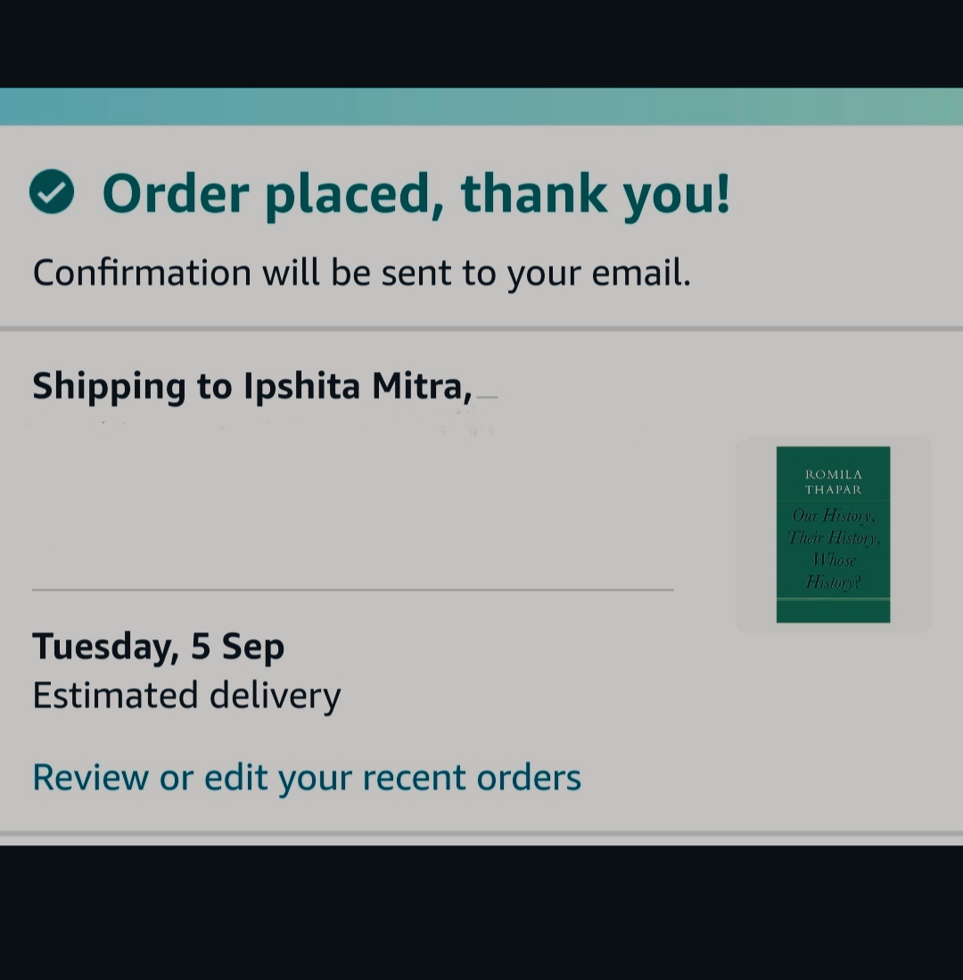 ipshita77's tweet image. And, pre-ordered! Can&apos;t wait, @seagullbooks 💚💚💚
#OurHistoryTheirHistoryWhoseHistory #RomilaThapar #EssentialReading #OurTimesInterestingTimes