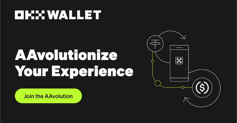 wallet's tweet photo. 🚨The AAvolution with @OKX's Smart Account is here!

With EIP-4337 across 7 chains, the #OKXWallet is primed to reshape your #Web3 experience.

🔑 Upgraded UX with #AATech
⛽ Free daily gas up to 5 USDT
🔄 Easy swap &amp; more earnings
😍 Pay gas in stablecoins

Experience it today