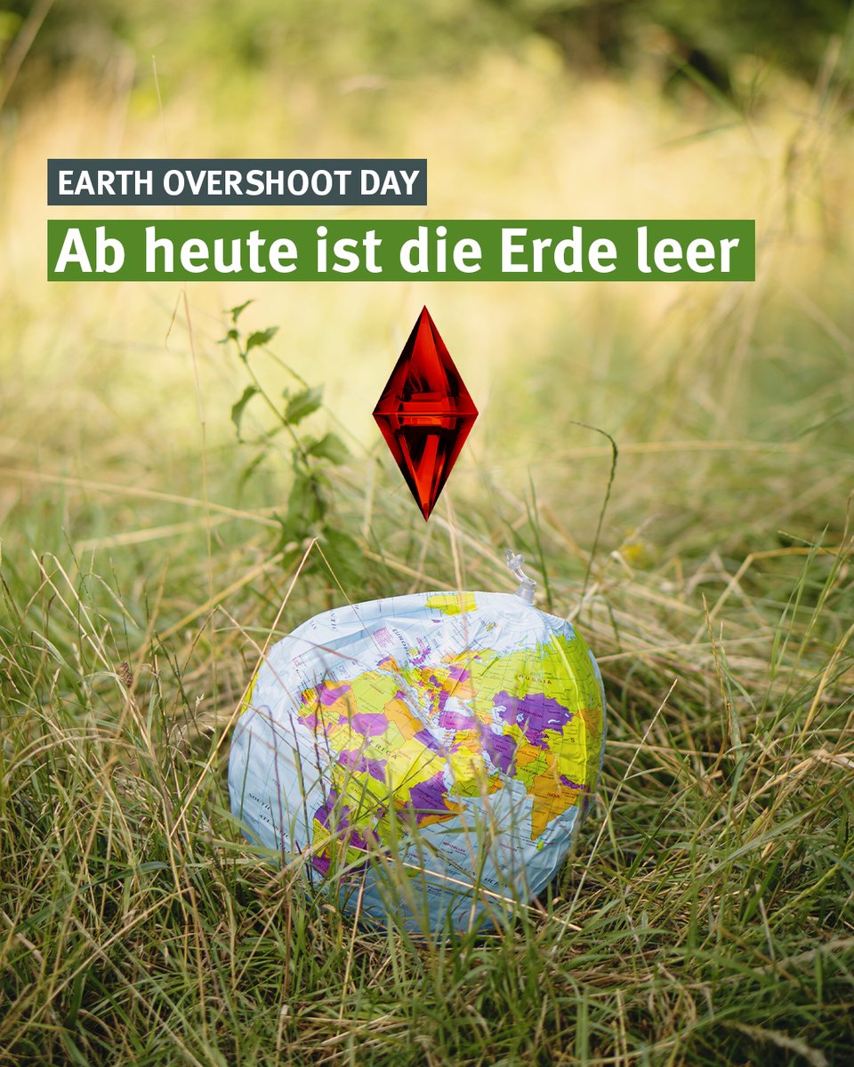 Eine Regenwoche macht noch keinen „normalen Sommer“, eine #Wasserstoffstrategie kein #Klimaschutzprogramm.

Wir sind erschöpft. 😫 Genau wie die Erde. 🌍
Denn heute ist #Weltüberlastungstag.

Deshalb heißt es heute und immer:
Move👏 The👏 Date👏!

#MoveTheDate #EarthOvershootDay