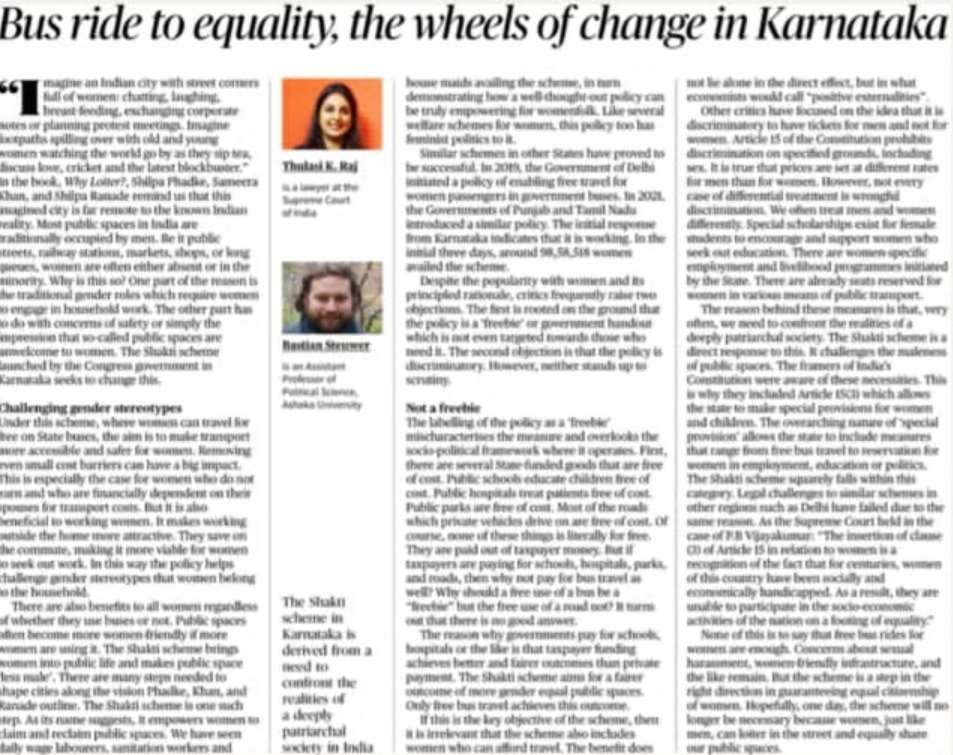 raviboseraju's tweet image. 🚌 Igniting change in Karnataka with the #ShaktiScheme! Breaking the chains of patriarchy and helping women reclaim public spaces. No more sidelines for women, let's all roar together in every corner of the city! 💪🚺
#GenderEquality #WheelsOfChange