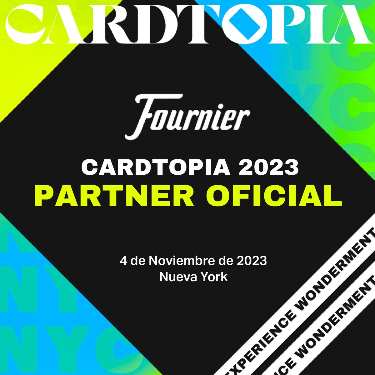 NaipesFournier's tweet photo. ๐ Grandes Novedades! ๐ Fournier es Partner Oficial de Cardtopia 2023!
รnete a nosotros en #Cardtopia2023 e introdรบcete de lleno en nuestra marca histรณrica. ยกNos vemos el 4 de Noviembre en la ciudad de Nueva York!
https://t.co/S6HcJrPMt9
#Cardtopia #nhFournier #Partner #NYC https://t.co/oSNgChY0Ua