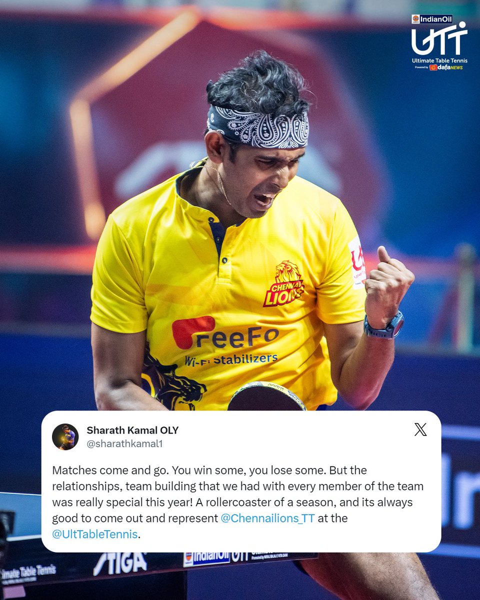 UltTableTennis's tweet photo. Timeless class. ๐๐ป
#TheRallyContinues #UltimateTableTennis #TableTennis #EveryTableIsAPlayground #HarTablePlayground #UTTonJioCinema #UTTonSports18 https://t.co/ka48jZ5gKK