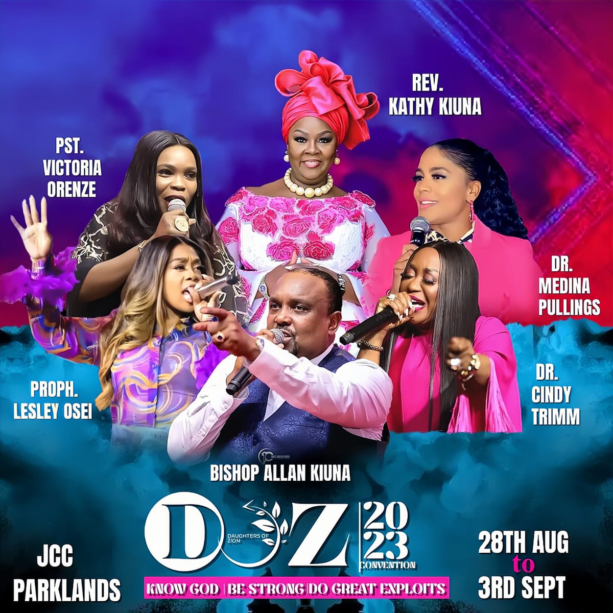 RevKathyKiuna's tweet photo. We have only 26 days to go to this Grand meeting . We have a line up of all rounded  guests speaking about health, finances, family law, and so much more .
If you haven't registered yet, rush to https://t.co/lxSjJFuqou.

#DOZConvention2023 https://t.co/mTK6nhZP8u