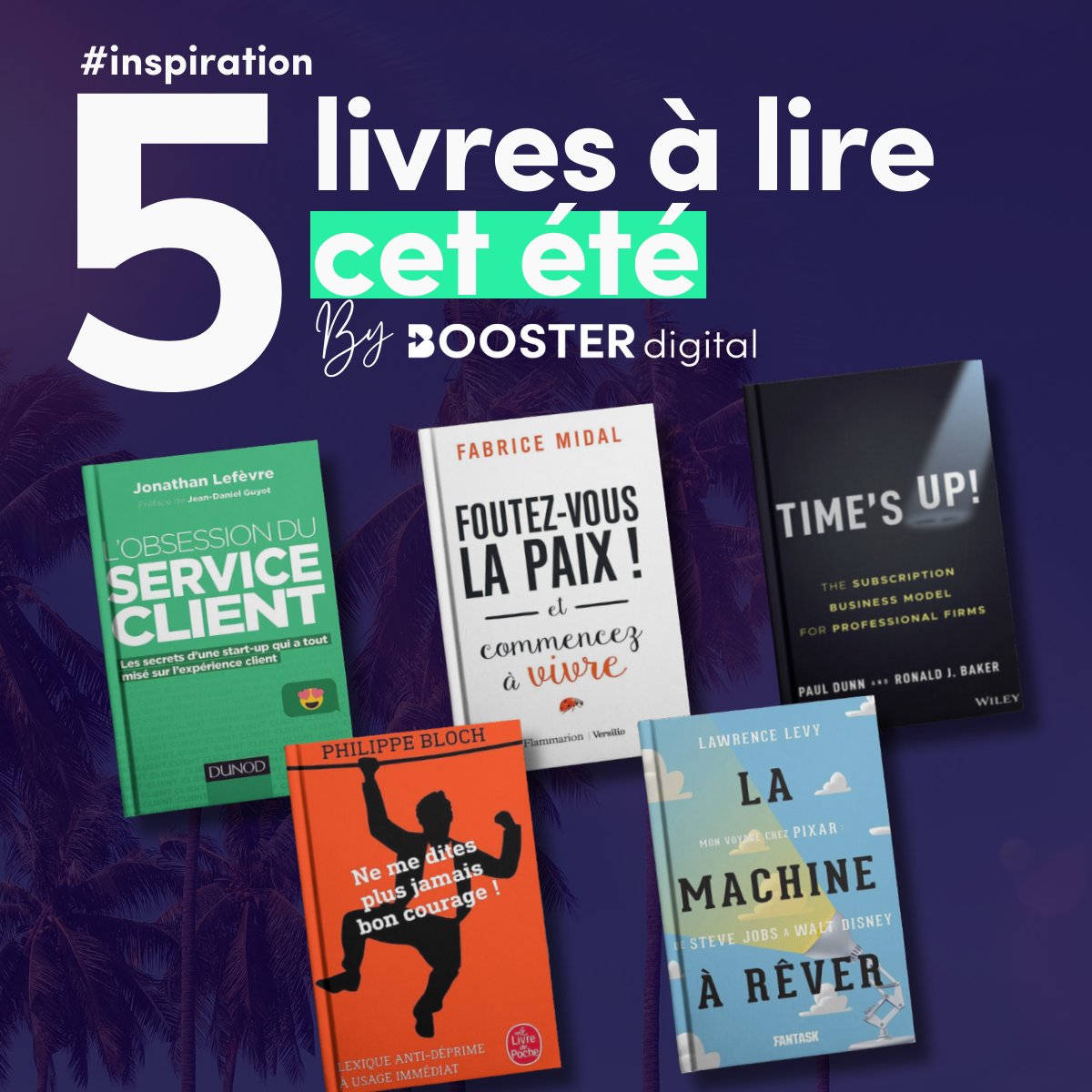📚 Les 5 livres incontournables à lire cet été (selon nous) ! ☀️

Ah, l'été, ce moment propice pour prendre du recul sur nos business💡

Voici nos recommandations pour vous détendre sous le parasol cet été 🏖️

Et vous, quelles sont vos lectures estivales ?