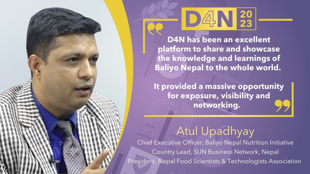 IFPRIBangladesh's tweet photo. 💬“A massive opportunity for exposure, visibility, &amp; networking.” – Past speakers like @atul616 praised Delivering for Nutrition for raising the profile of their work.

Want to present at #D4N2023 in #Nepal🇳🇵or online? Submit your abstract by Aug 31! 
🔗https://t.co/hZxOOnNcsh https://t.co/TrbC3firSh