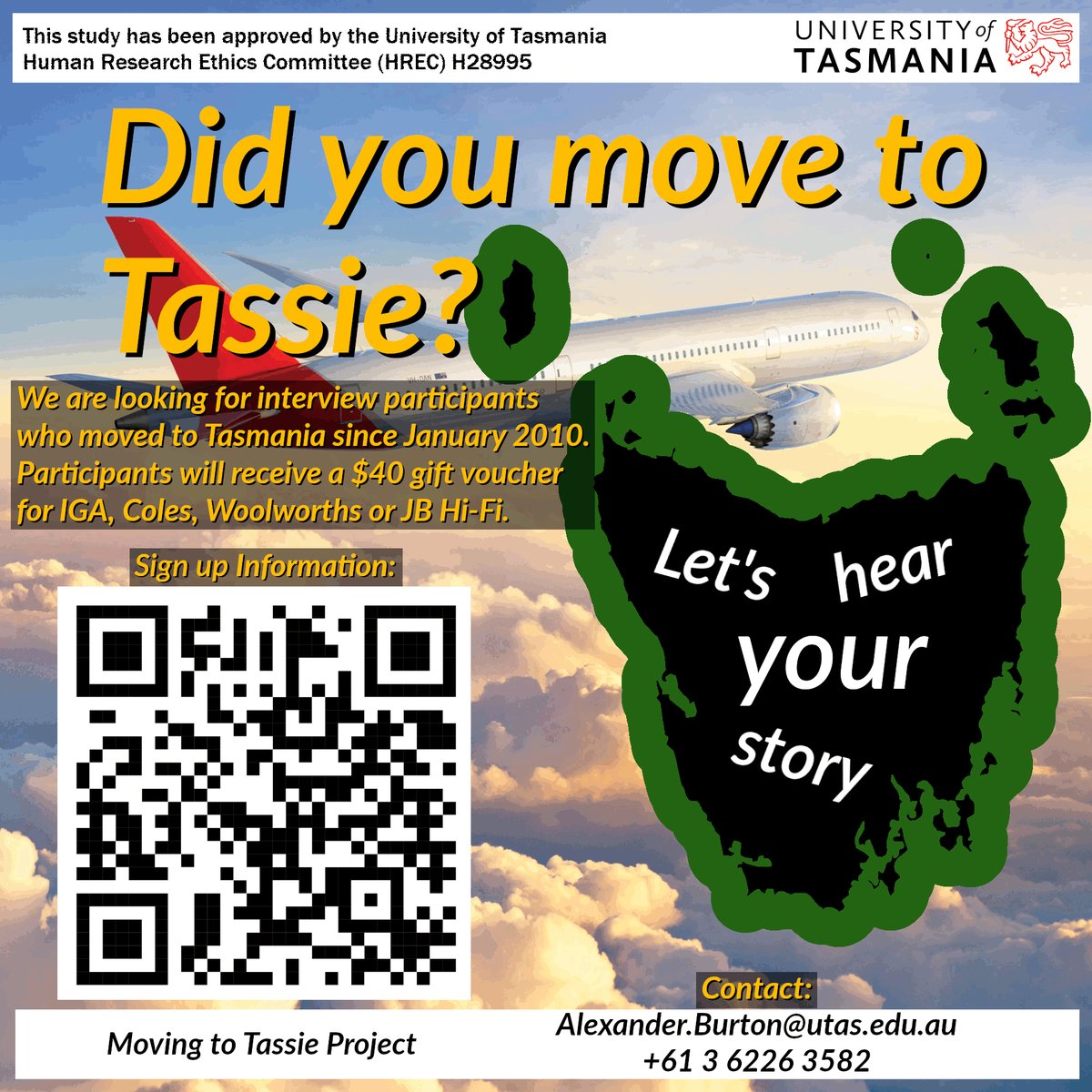 Alexander Burton (@alexburtonline) on Twitter photo Be interviewed about why you moved to Tassie 💚 If you're 18+ and moved to Tassie since 2010, we'd love to hear your story. For more info and to sign-up, follow the link: utas.qualtrics.com/jfe/form/SV_dd…
#tasmania #migration #treechange <a href="/tasmania/">Discover Tasmania</a> <a href="/today_tasmania/">Tasmania Today</a> <a href="/tourismtasmania/">Tourism Tasmania</a> Be interviewed about why you moved to Tassie 💚 If you're 18+ and moved to Tassie since 2010, we'd love to hear your story. For more info and to sign-up, follow the link: utas.qualtrics.com/jfe/form/SV_dd…
#tasmania #migration #treechange <a href="/tasmania/">Discover Tasmania</a> <a href="/today_tasmania/">Tasmania Today</a> <a href="/tourismtasmania/">Tourism Tasmania</a>