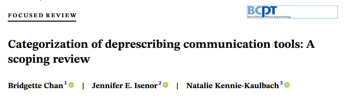 1/n

Categorization of deprescribing communication tools: A scoping review

New review by <a href="/Isenor_Research/">Jennifer Isenor</a>, <a href="/NatalieKennie/">Natalie Kennie</a>, <a href="/OPTx_Team/">OPTx Team</a> and colleagues – study highlights 👇