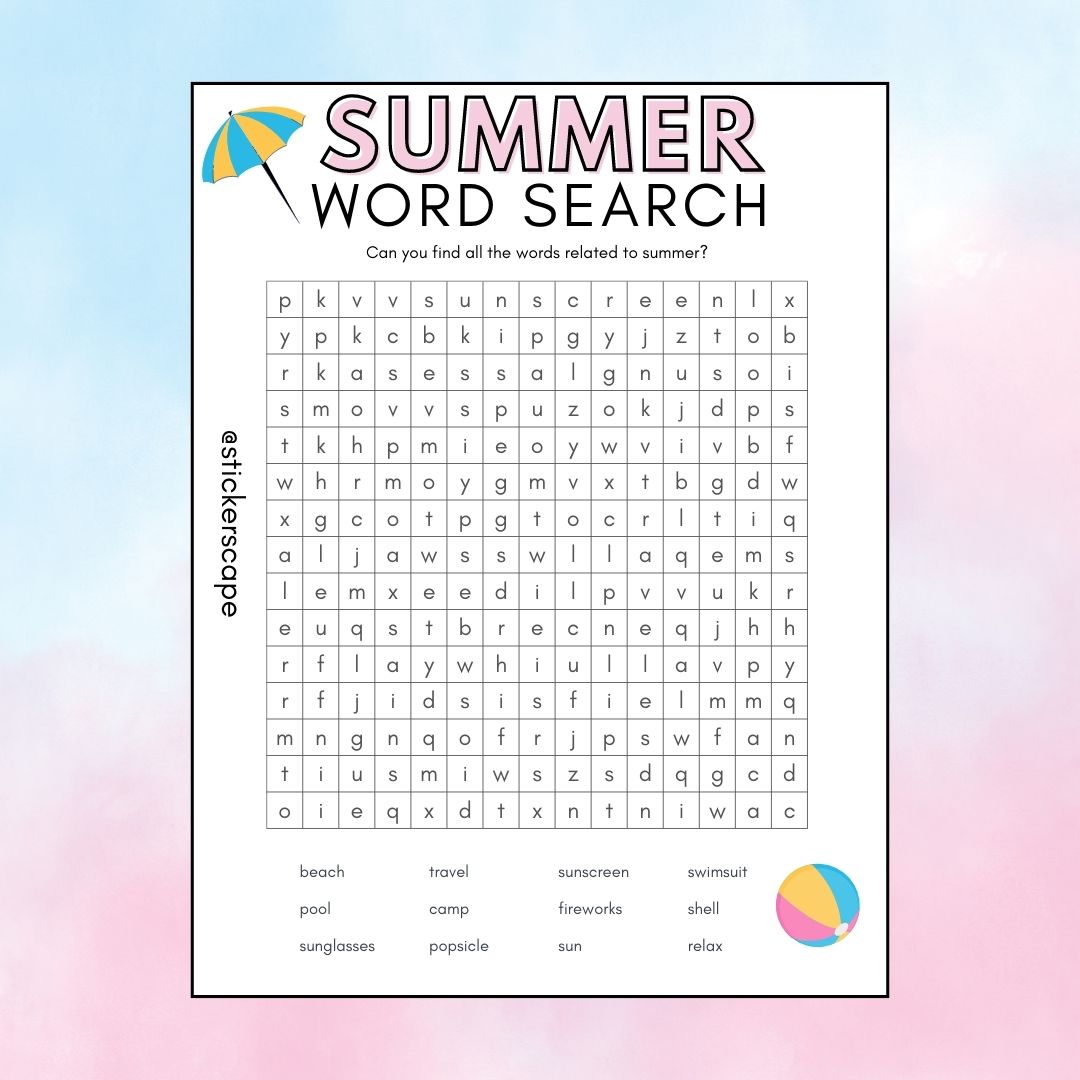 Stop scrolling and find the words in our Stickerscape summer wordsearch!
#wordsearch #summerfun📷 #printandshare #kids #SummerWordSearch #schoolholidays #stopscrolling
stickerscape.co.uk