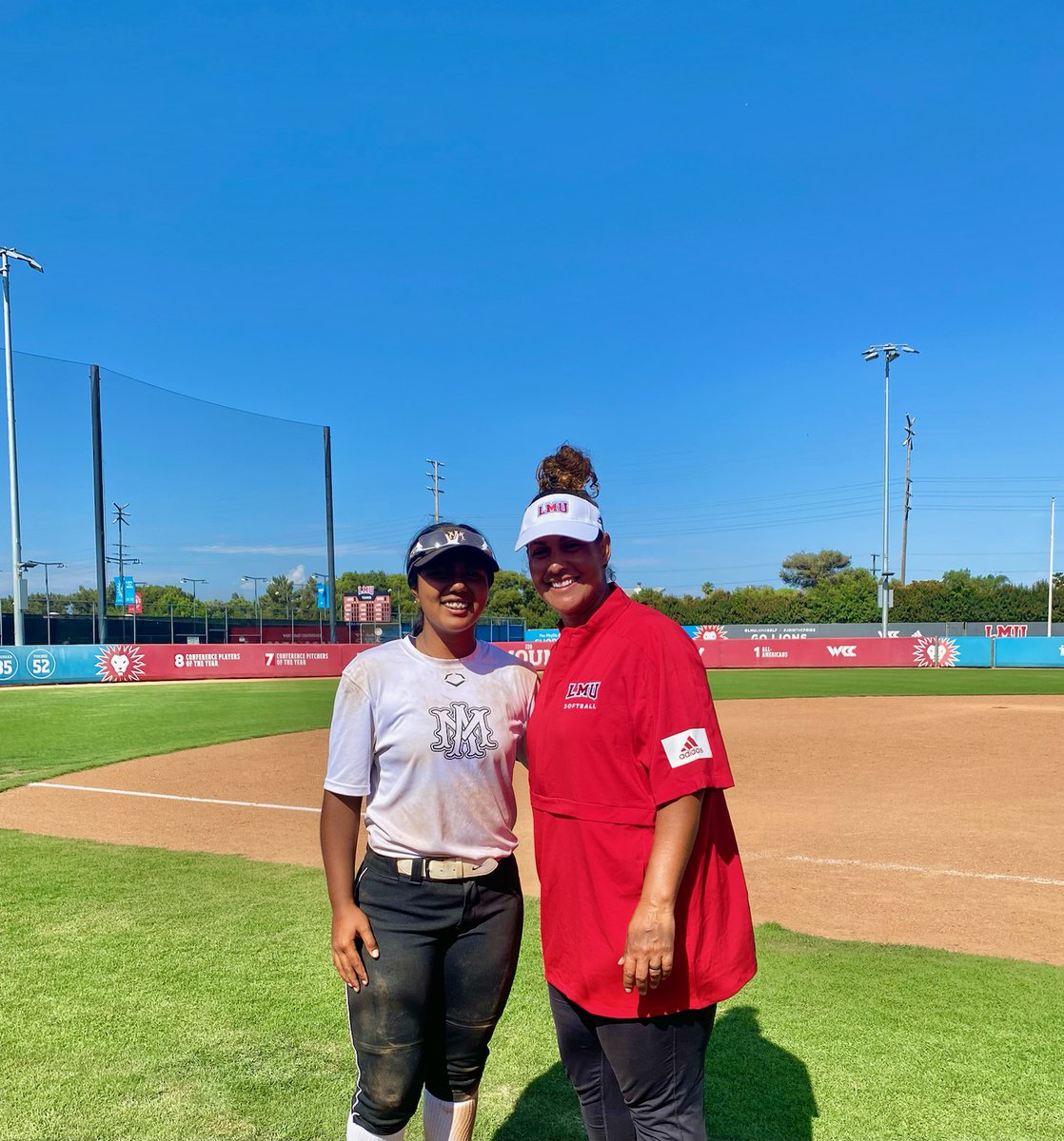 Another great softball day. Thank you coach @tairiaflowers @shelbyjeff20 and the players for putting on a wonderful camp. I always love coming to the beautiful LMU campus for the opportunity to play softball and to learn from one of the best in the game. It was a ton of fun.