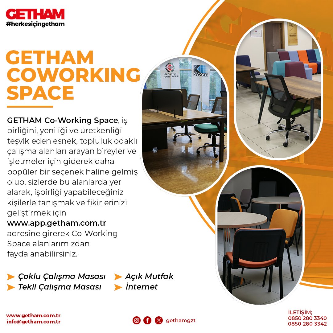 🔶Fikirlerinizi geliştirmek için app.getham.com.tr adresine girerek Co-Working Space alanlarımızdan faydalanabilirsiniz.
.
.
#getham #herkesicingetham #coworkingspace