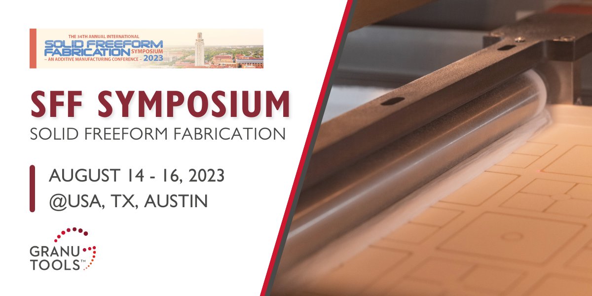 Aurélien Neveu will attend SFF Symposium on August 14-16 in Austin, TX, USA.

📃 He will give a presentation titled: "Effect of temperature on the cohesiveness of polymeric powders: implications on spreadability".

More info:
➡️ granutools.com/en/news/273_so…

#powders #polymers