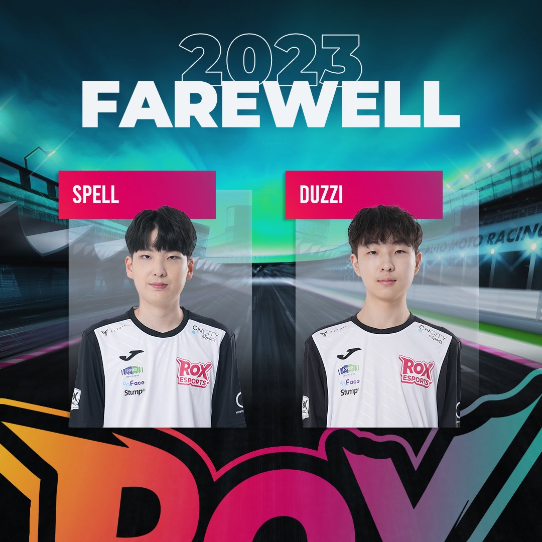 _ROXWIN's tweet photo. [ #ROX_NEWS ]
김우준, 김지환 선수와 협의하여 계약을 종료하였습니다.

#ROX #ROXESPORTS
#김우준 #Spell #김지환 #Duzzi 
#FAREWELL https://t.co/ezHvAKEFaq