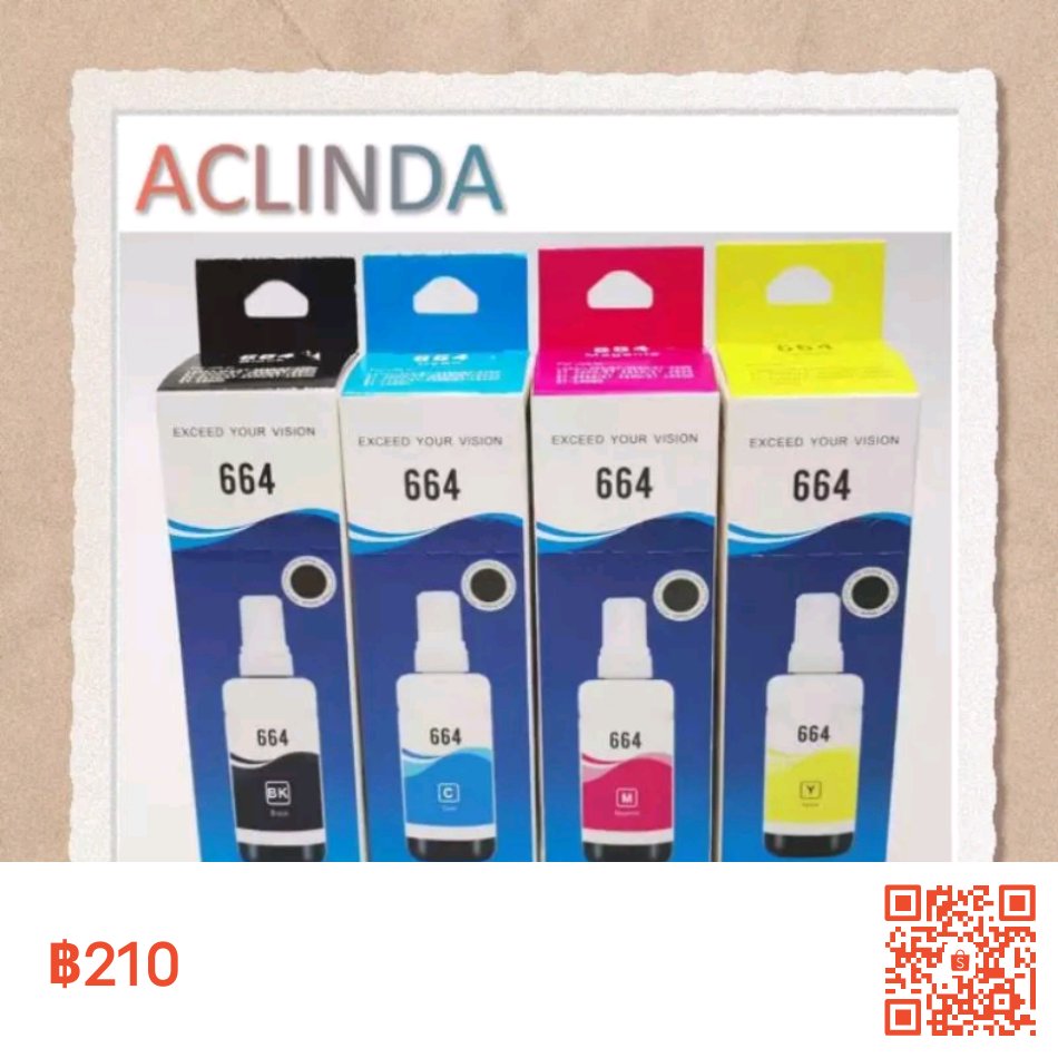 MaxNaija's tweet photo. ขาย หมึกเติมEPSON Refill Inks 664 ทํมึเติม BK C M Y ink tank น้ำหมึกเติม ใช้กับปริ้นเตอร์ เครื่องปริ้น รุ่น L360 L310 ในราคา ฿210 ใน #ShopeeTH ตอนนี้! https://t.co/cMc9BIM4GH https://t.co/qqdTDObzgc
