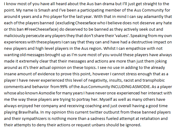 SmashFools's tweet image. #FreeCheeseface #IStandbyAsmodie
My opinion on the Aus Ban Drama, in a SS instead of 9 parts