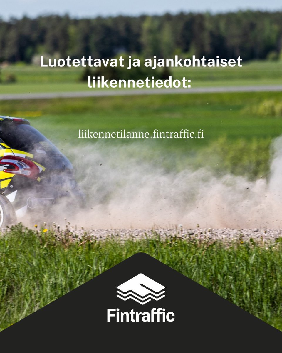 Fintraffic_fi's tweet photo. No nyt on vauhdikasta menoa luvassa, sillä tällä viikolla ajetaan rallia Jyväskylässä! 🏁 🏎️ Muista tarkistaa ruuhka- ja muut reaaliaikatiedot liikennetilanne -palvelustamme, jotta matka määränpäähän taittuu turvallisesti ja jouhevasti! 💡 #SectoRally
🔗 https://t.co/P8j7VMFcuK https://t.co/m3UFraJf7c