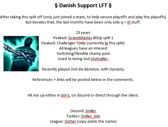 Sniller_lol's tweet photo. LFT POST

Fluent in Danish / English

Retweets + likes, are highly appreciated <3

Discord: Sniller
Twitter: Sniller_lols
League: SniIIer (Copy paste it) https://t.co/sc3qDrR6rD